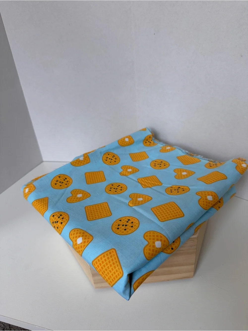 “Waffle and Cookies” Cotton Fabric Two Yards (43x72)